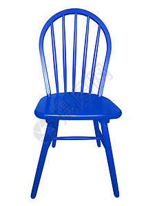 隔绝的木制椅子 - 深蓝色背景图片