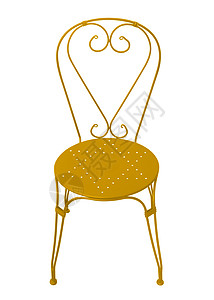 伪造椅子 - 黄色背景图片