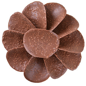 巧克力薯片顶视图孤立食物正方形糖果甜点立方体可可小吃酒吧甜蜜团体背景图片
