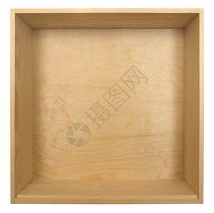 木箱案件小路棕色木头家具白色剪裁背景图片