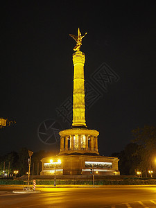 柏林天使雕像景观公园围城胜利战队建筑学地标雕塑攻城战柱子背景图片