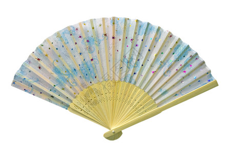 风扇空气折叠竹子文化剪裁小路扇子丝绸遗产装饰背景图片