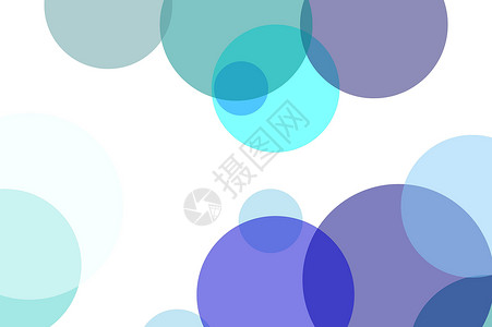抽象的蓝色圆圈插图背景气泡水滴几何学背景图片