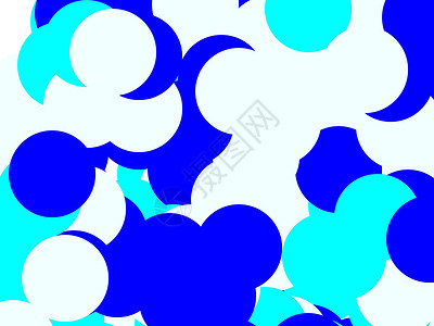 抽象的蓝色圆圈插图背景几何学气泡背景图片