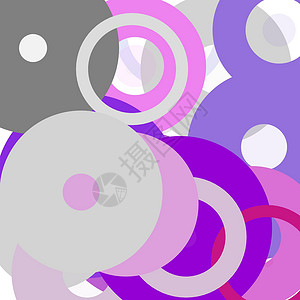 抽象灰色紫色圆圈图背景黑色气泡几何学灰紫色白色背景图片