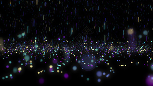 闪闪发光雨颜色雨粒子抽象背景动画片灰尘斑点艺术火花耀斑派对魅力辉光魔法背景