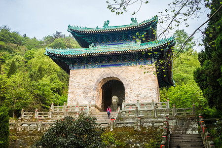 中国武当修道院寺庙宗教公园国家背景图片