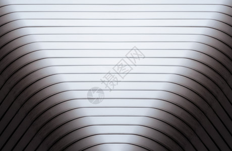 白色弧形曲线现代建筑的灰色弧形墙线条白色图案金属阴影黑色条纹建筑学背景空白背景