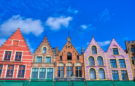 比利时布鲁日市场广场遗产街道正方形地标历史性建筑学文化旅行旅游经济背景