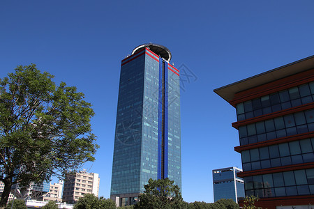 布雷塔涅现代架构城市建筑学窗户天空公寓建筑金融办公室经济玻璃背景