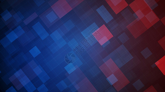 抽象的蓝色和红色像素块背景网格粒子骇客技术监视器数据坡度材料马赛克选举背景图片