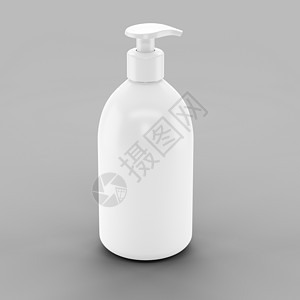瓶子插图带化妆品分配器的白色塑料瓶  模型包装插图洗发水塑料产品护理液体皮肤瓶子肥皂背景