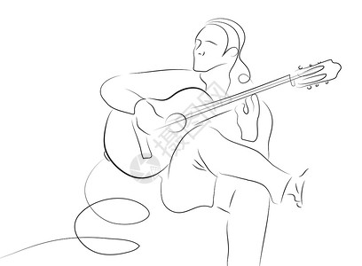 手绘吉他素材正在玩退出游戏吉他手音乐会吉他艺术男性歌手乐器男人音乐家计算机背景