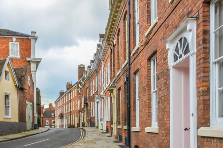 Shrewsbury镇典型街道高清图片