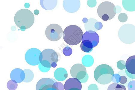 抽象的蓝色圆圈插图背景气泡几何学背景图片