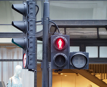 红灯交通讯号红绿灯信号街道背景图片