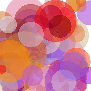 抽象的红色橙色棕色紫色圆圈插图背景几何学气泡背景图片