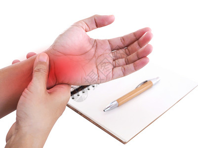 手臂麻木在手腕疼痛或手腕神经疾病中神经发炎背景