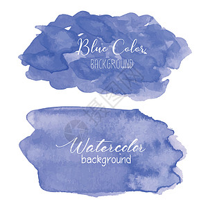 水印墨水创意蓝色抽象水彩背景 卡的水彩元素 矢量图横幅绘画正方形艺术家印迹墙纸刷子中风海报水印设计图片