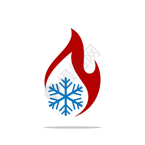 火的标志冷热矢量标志模板插画设计 矢量 EPS 10背景