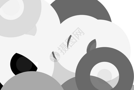 抽象的灰色圆圈插图背景气泡白色几何学黑色背景图片
