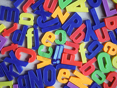 磁性大写字母玩具字符小写游戏塑料字母背景图片