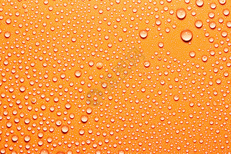 宏水滴纹理气泡图形艺术环境墙纸反射雨滴液体橙子宏观背景图片