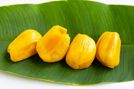 香蕉叶上的胡萝卜农作物水果情调种子采摘异国食物菠萝蜜植物国家背景图片