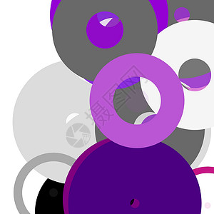 抽象灰色紫色圆圈图背景白色黑色灰紫色气泡几何学背景图片