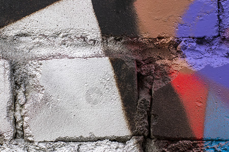 在砖墙纹理上涂鸦街道绘画艺术品墙纸艺术创造力建筑背景图片