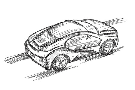 速度快的汽车速度快的车在路上矢量 Skectch 它制作图案设计图片