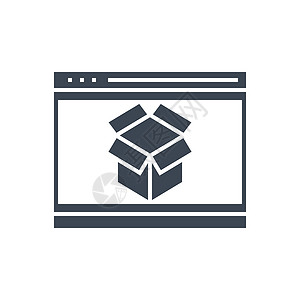 SEO 包矢量字形 Ico社区送货插图商业盒子网站营销网络标识技术背景图片