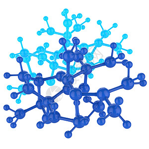 分子蓝3设计技术反射化学元素教育医疗曲线实验室玻璃背景图片