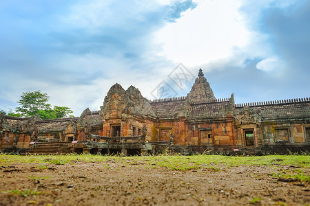 侬普汉姆龙石城堡寺庙旅行砂岩建筑学复古目的地国家地方沙雕文化背景