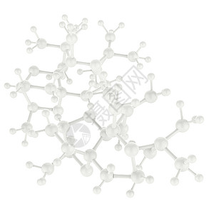 分子白色 3d 作为概念实验室物理曲线原子反射科学蓝色教育技术插图背景图片