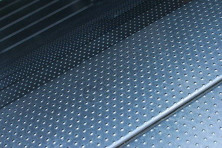 工业背景纹理 高抗药性材料 用钢板固定地板金属建筑学盘子灰色控制板蓝色背景图片