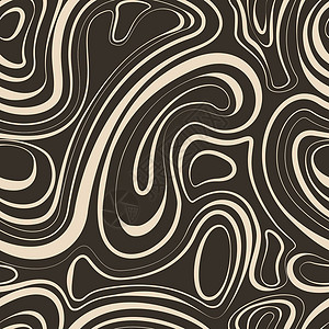 布兰德雷斯平滑线条和圆圈的无缝棕色矢量纹理 布兰设计图片