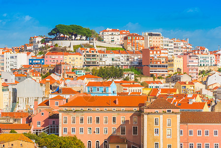 里斯本市景 “”——葡萄牙Alfama区的流行观点高清图片