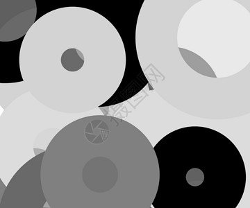 抽象的灰色圆圈插图背景几何学黑色气泡白色背景图片