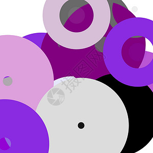 抽象灰色紫色圆圈图背景几何学气泡灰紫色黑色白色背景图片