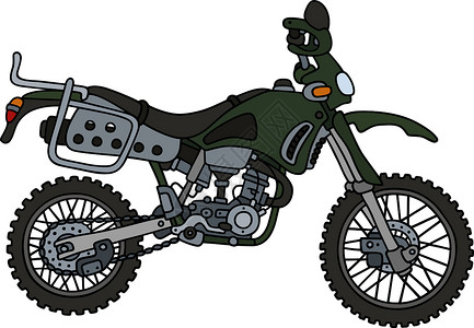 墨绿色摩托车背景图片