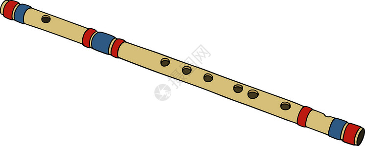 简单的竹笛插画