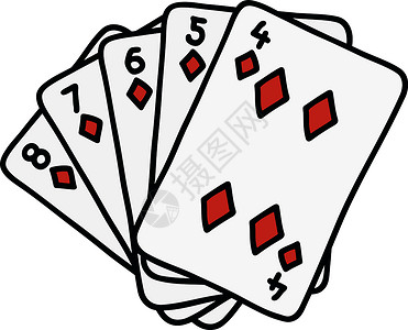 扑克牌的直线背景图片