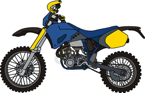 蓝色赛车十字摩托车背景图片
