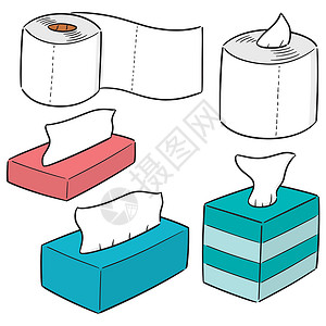 餐巾纸套纸巾悲伤浴室组织装饰涂鸦清洁工过敏喷嚏线条风格插画