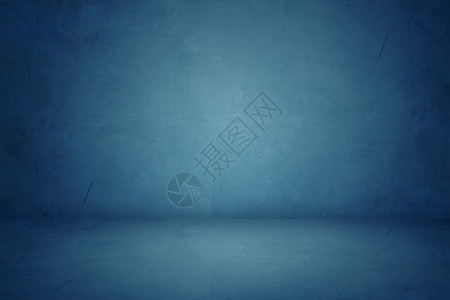 present pro的蓝色水泥工作室和深色陈列室背景背景图片