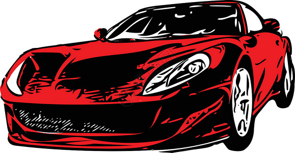 车黑白红色跑车车辆 Silhouett活力机器运动旅行速度交通力量驾驶运输公司设计图片