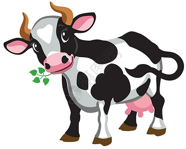 卡通公司奶制品农场哺乳动物卡通片奶牛家畜牛奶动物背景图片