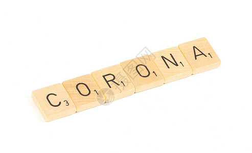孤立的Corona字母背景图片