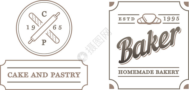 面包店标签搅拌机甜的高清图片
